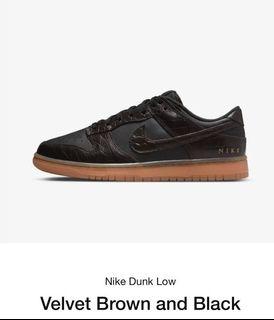 Nike Dunk Low Velvet Brown and Black, Men's Fashion, Footwear, Sneakers on  Carousell