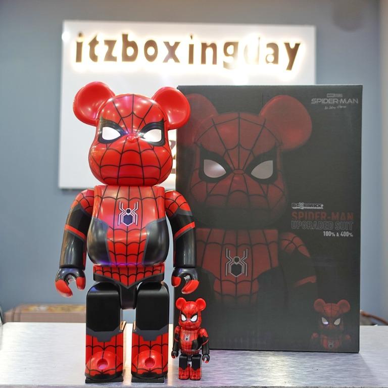 ベアブリックスパイダーマン BE@RBRICK UPGRADED SUIT100%&400%