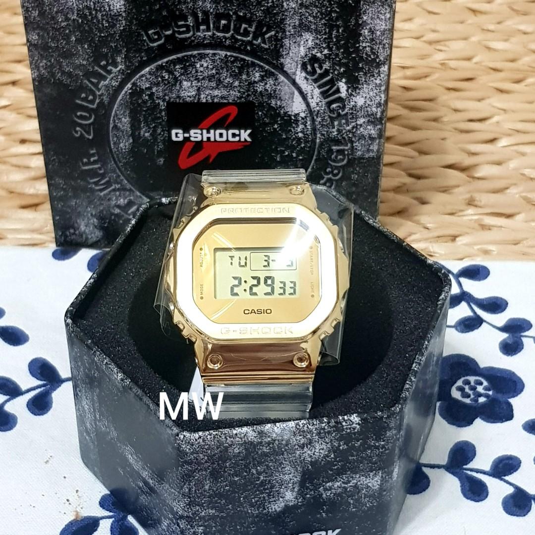 Casio transparent gold top