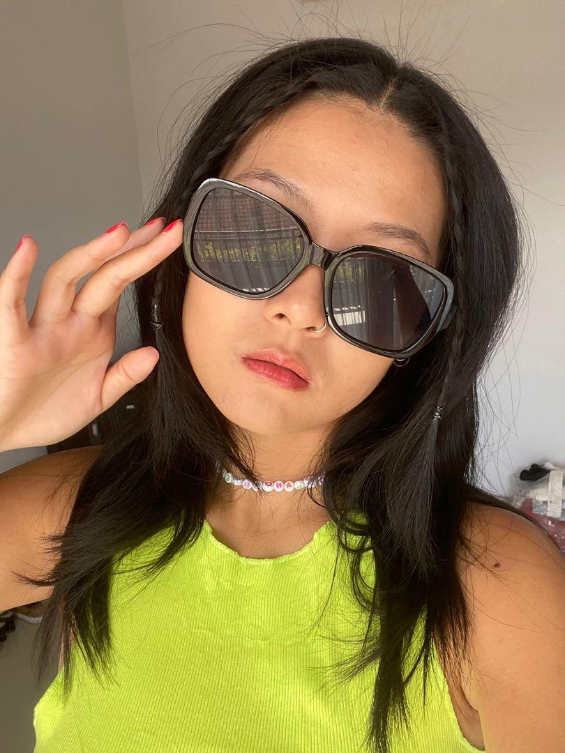 Black square sunnies clearance