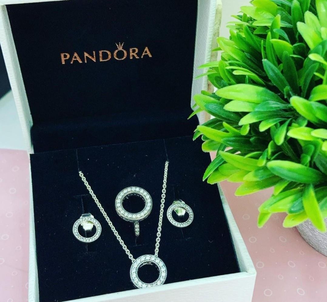 Pandora Sparkling Double Heart Jewelry Set | Hamilton Place