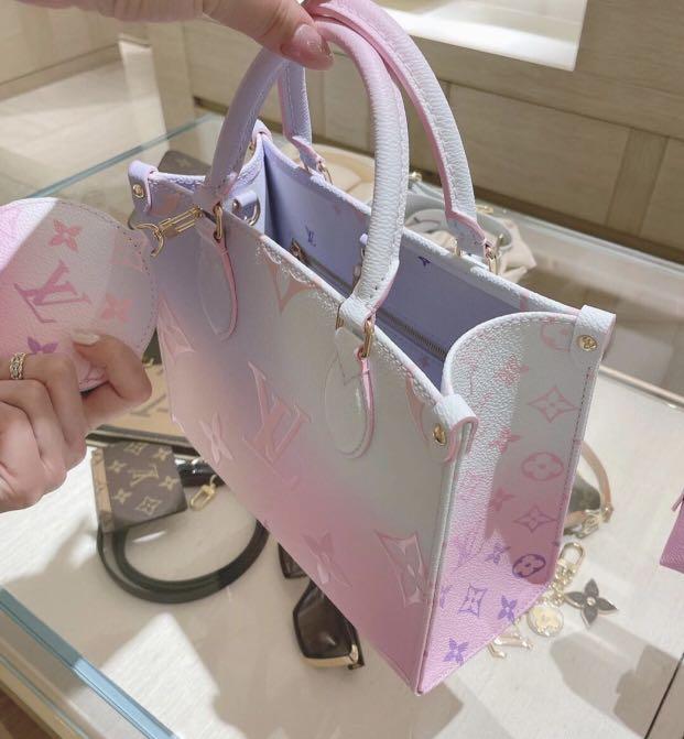 lv pink purple bag