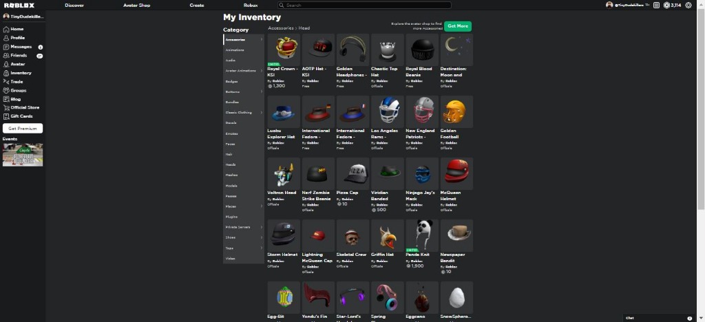 1Might8E_An3rr0or's Roblox Account Value & Inventory - RblxTrade