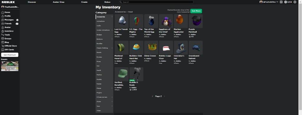 Alexgamer_999pro's Roblox Account Value & Inventory - RblxTrade