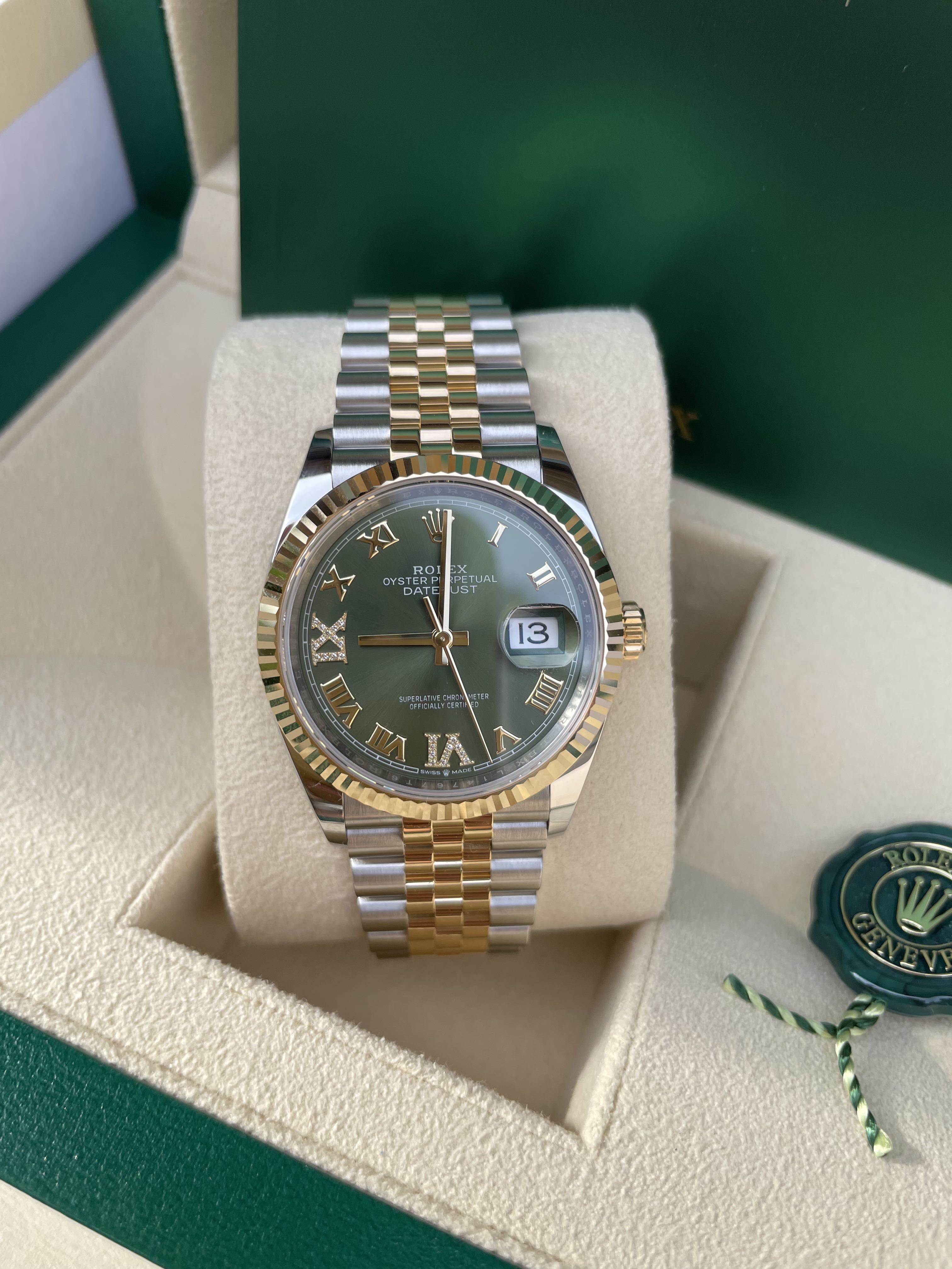 Rolex Datejust 36 watch: Oystersteel and yellow gold - m126233-0025