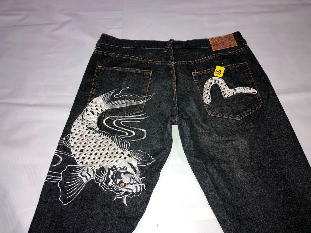 Seluar jeans evisu ikan koi Men s Fashion Bottoms Jeans on