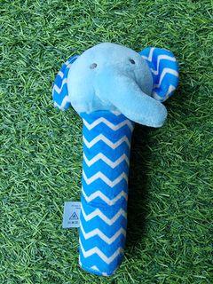 Shears Squeaker Blue Elephant Toy
