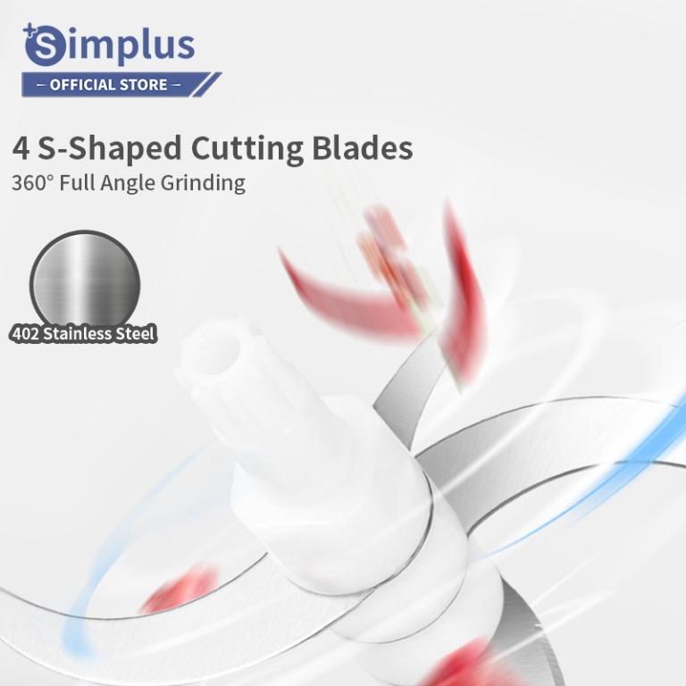 Simplus Meat Grinder 2L Glass Bowl Food Chopper Processor Mixer Mincer ...