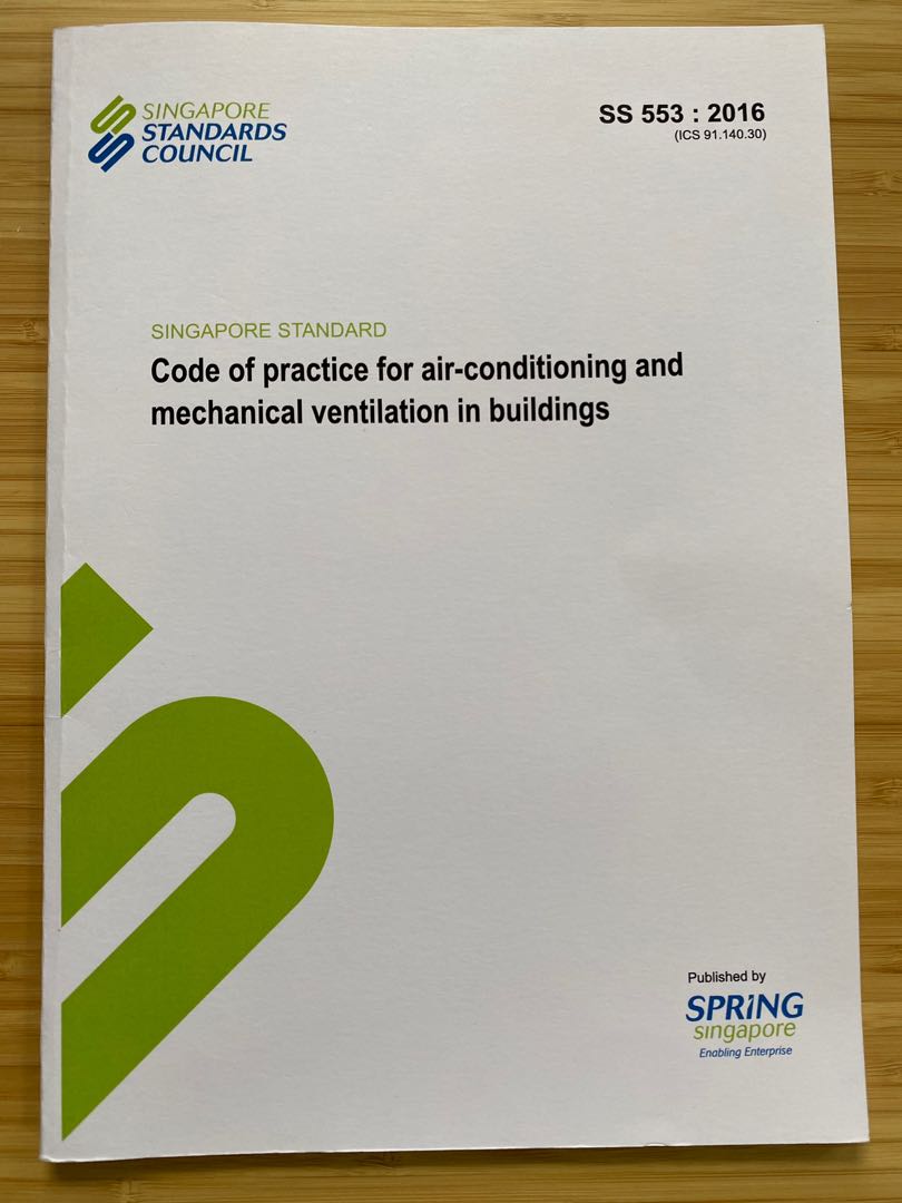 SS5532016 code of Practice for air conditioning & mechanical