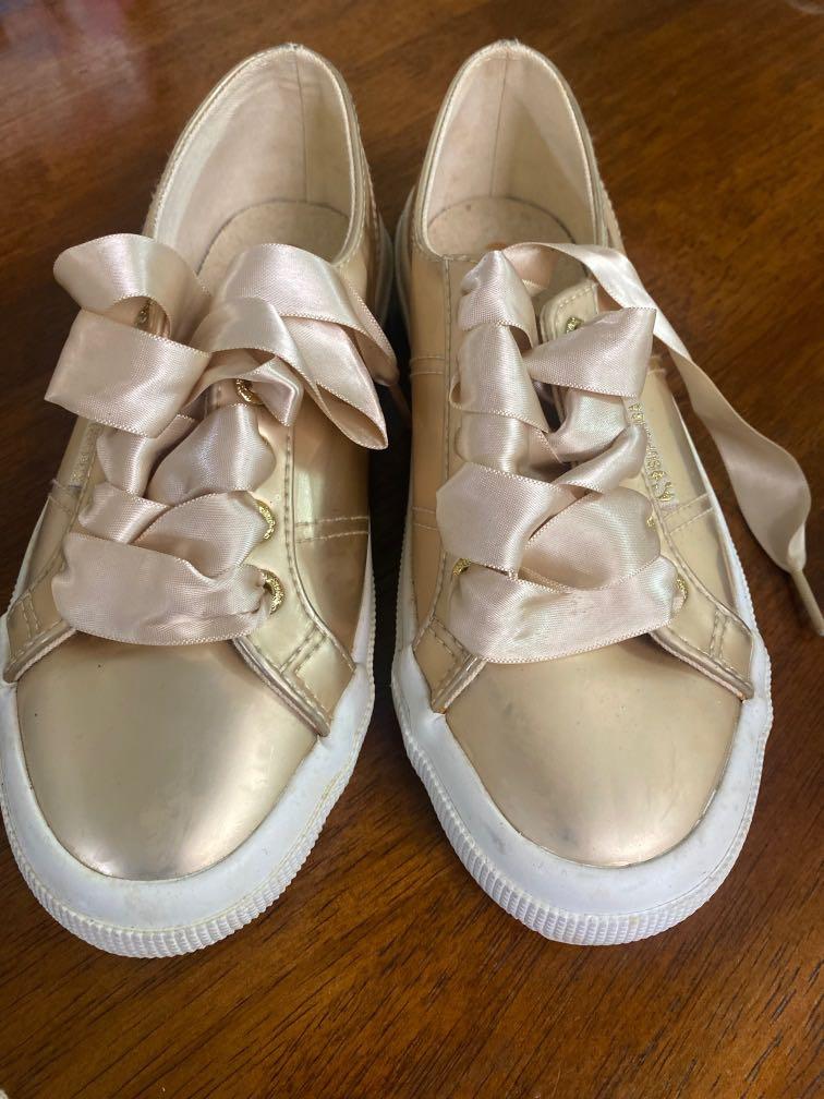 Superga gold sneakers shop