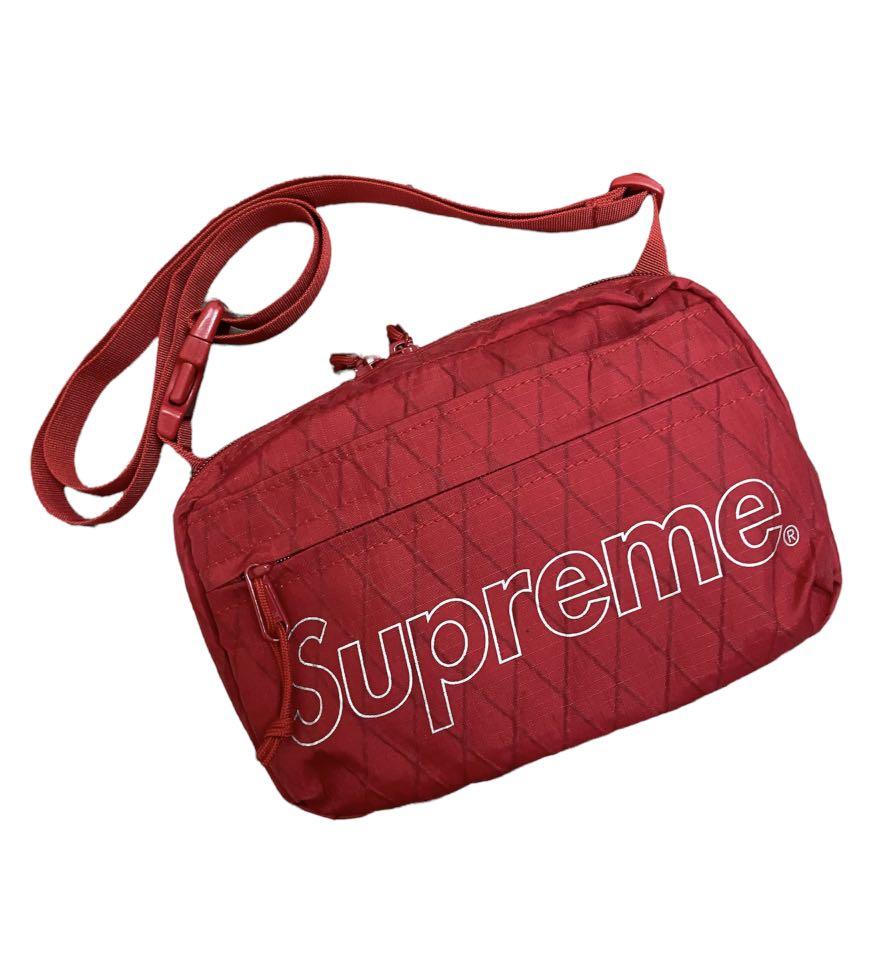 Supreme shoulder bag red fw18 deals
