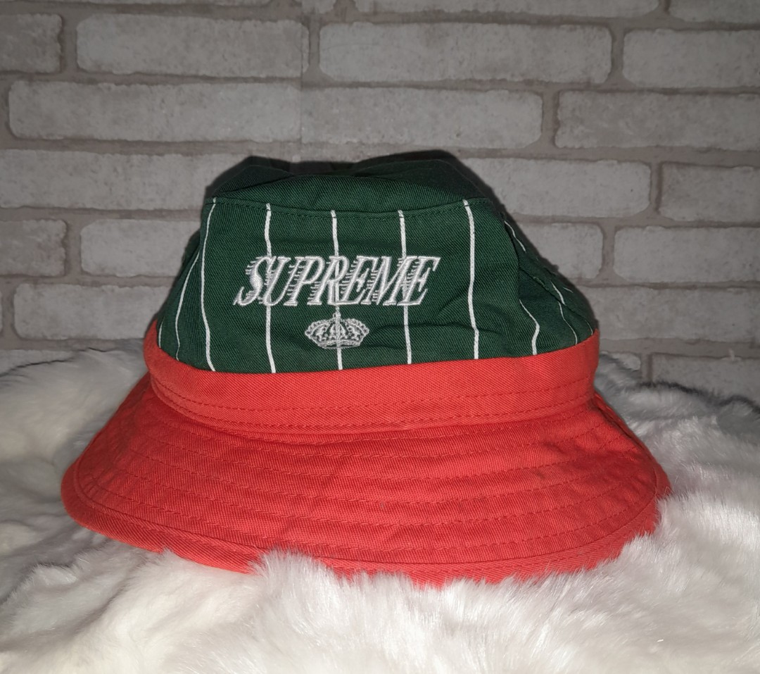 Supreme Pinstripe Crusher Bucket Hat 