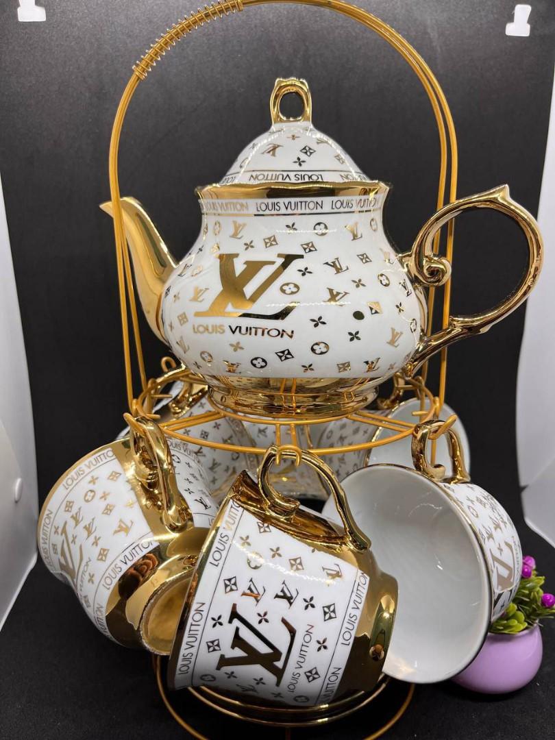 LOUIS VUITTON LV ROUND TEA BOX SET, Furniture & Home Living, Kitchenware &  Tableware, Coffee & Tea Tableware on Carousell