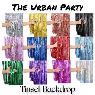 Tinsel Foil Fringe Backdrop Party Decoration Background