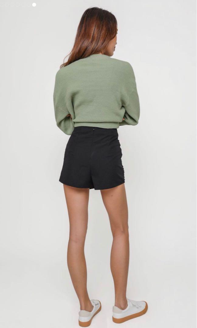 TTR Avery Ruched Skorts (Black), Women's Fashion, Bottoms ...