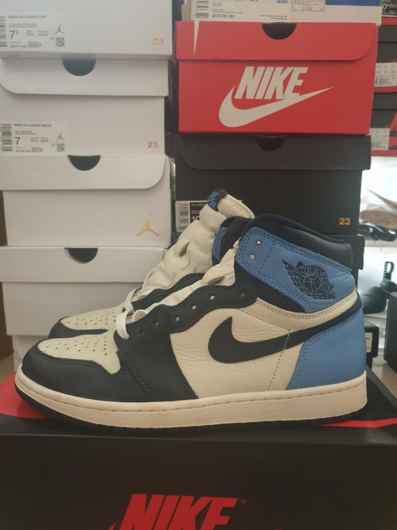 US 10) Air Jordan 1 High Obsidian, Men's Fashion, Footwear, Sneakers on  Carousell