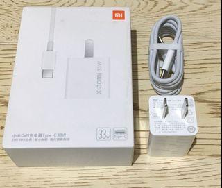Xiaomi Mi GaN Charger Type-C 33W USB C Charger Portable Fast Charger with GaNFast Technology/C-To-C Charging
