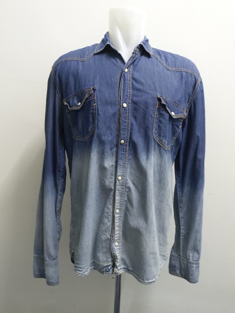 Zara Denim shirt, Men's Fashion, Coats 