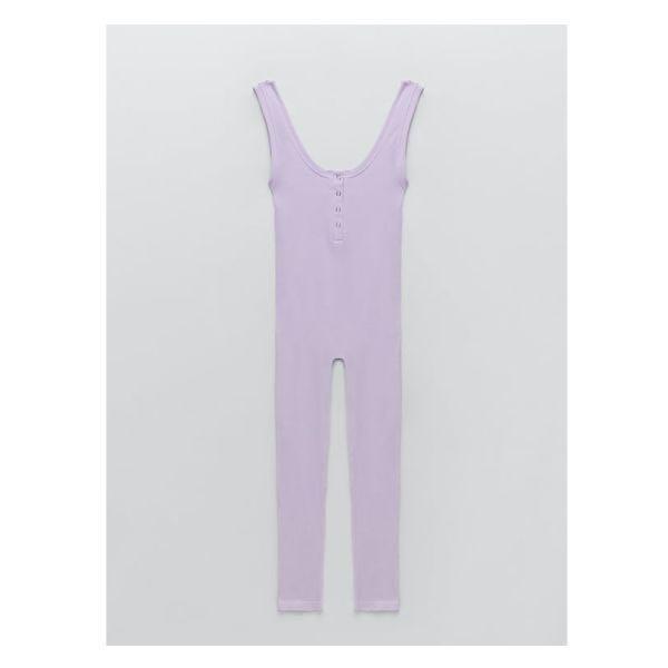 Zara seamless lilac jumpsuit medium to large, Women's Fashion, Dresses &  Sets, Jumpsuits on Carousell