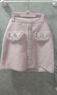 韓國製 粉紅色 閃石 半截絨裙褲 korea pink skirt64231874445570110