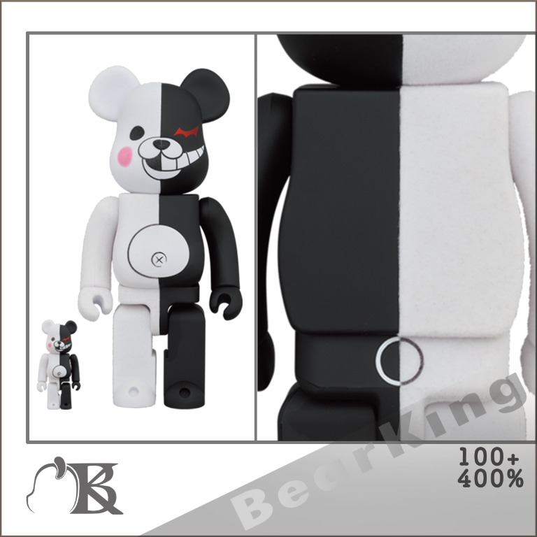 BE@RBRICK モノクマ ラバーコート＆フロッキー 100% u0026 400% - フィギュア