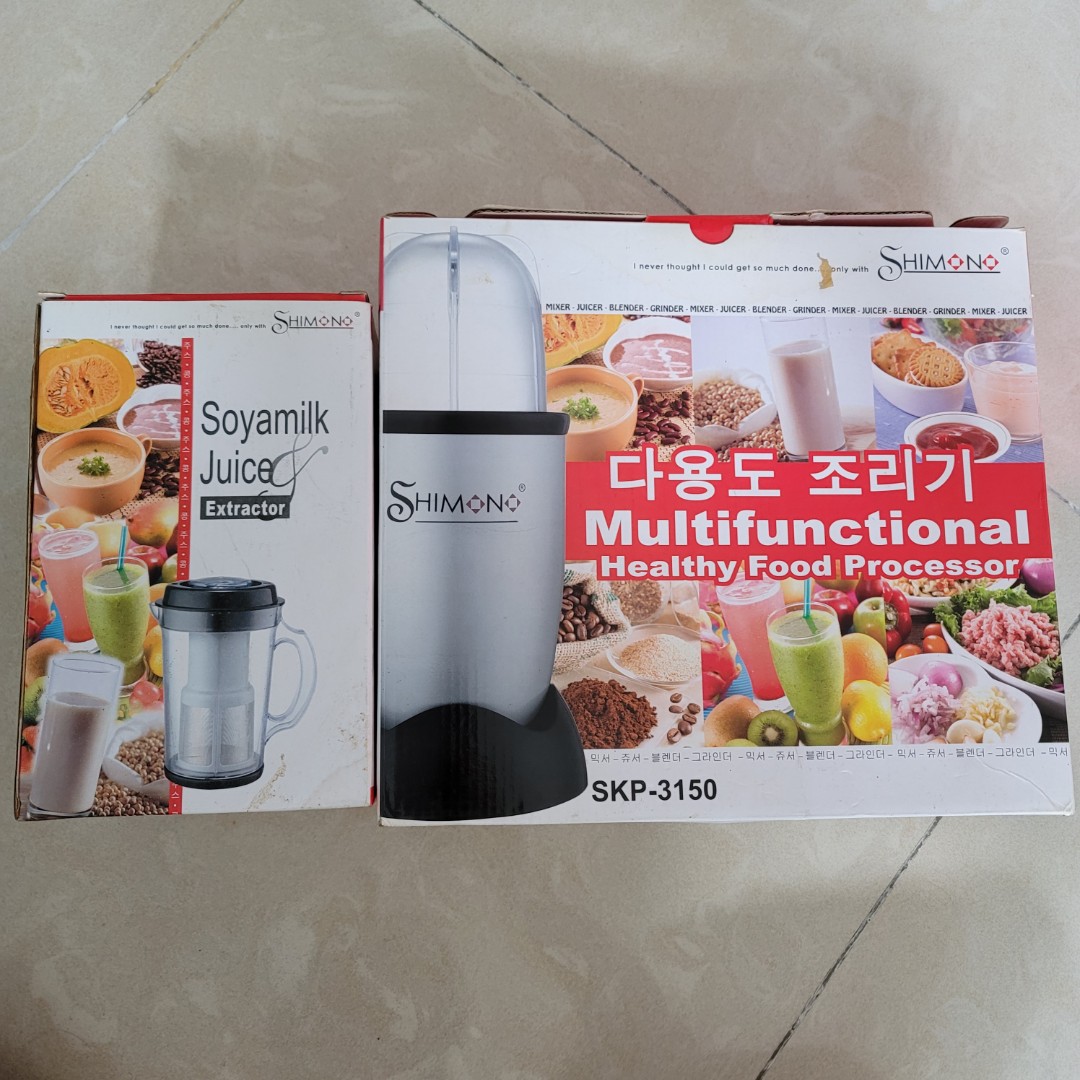 韓國 Shimono Multifunctional Healthy Food Processor 及 Soyamilk & Juice Extractor, 家庭電器, 廚房電器, 其他廚具
