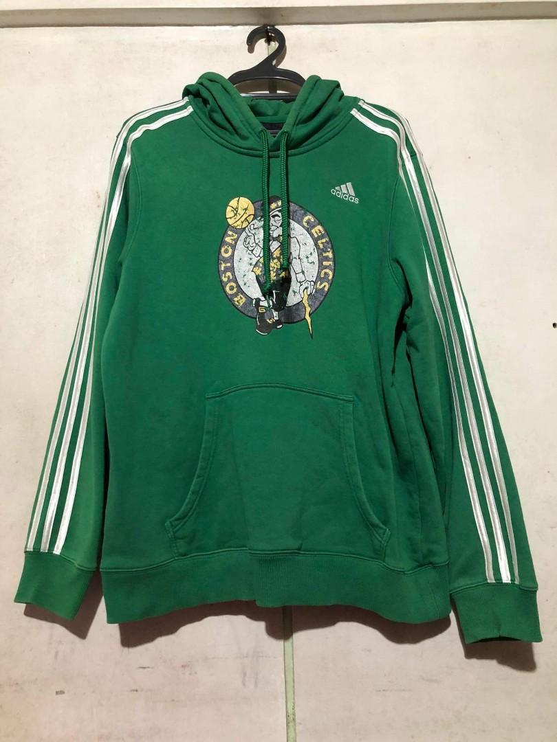 Adidas "Boston Celtics" Hoodie, Men's Coats, Outerwear on Carousell