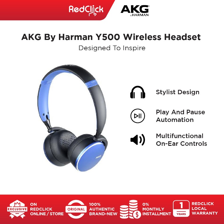 AKG Y500 Wireless Headphones Bluetooth 4.2 AKG Signature Sound Play and Pause Automation Ambient Aware Technology Long Battery Life Audio Headphones Headsets on Carousell