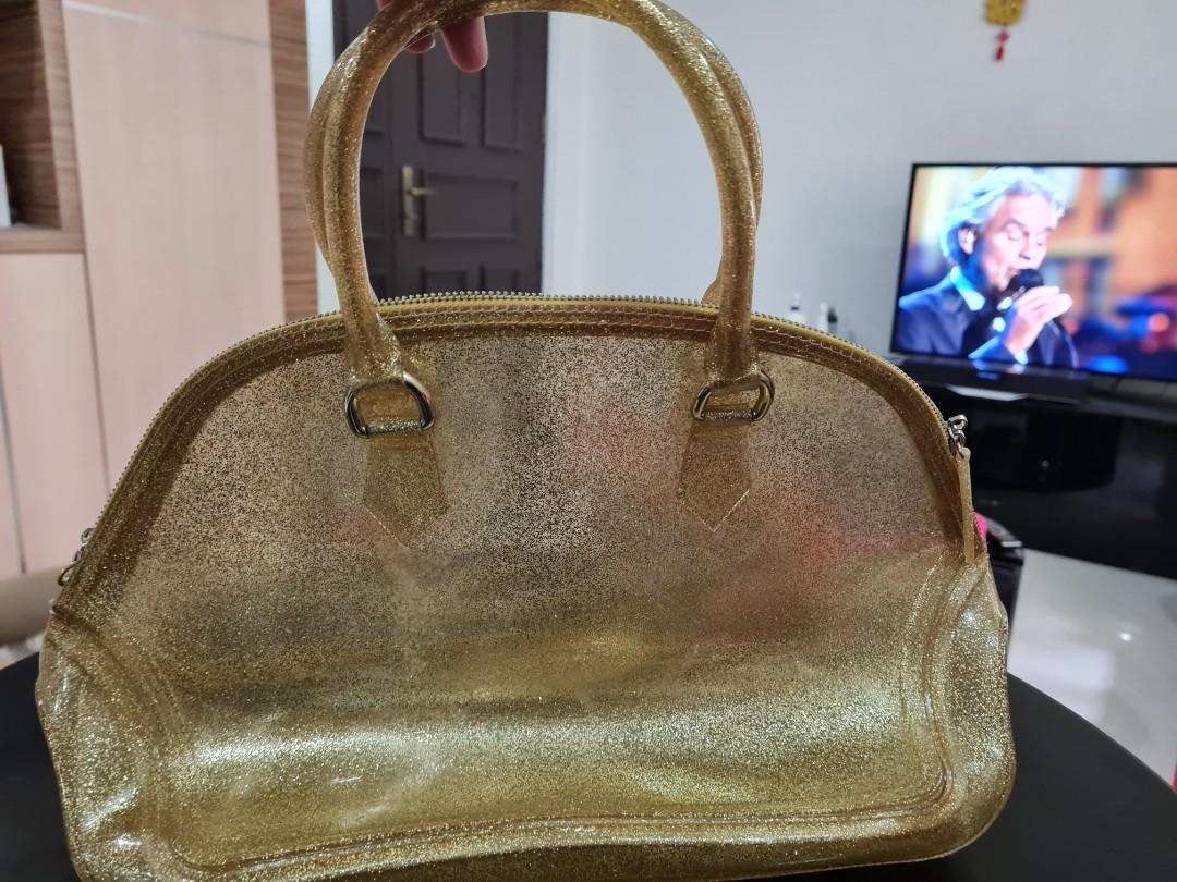 Almost New Gold Glitter Jelly Bag