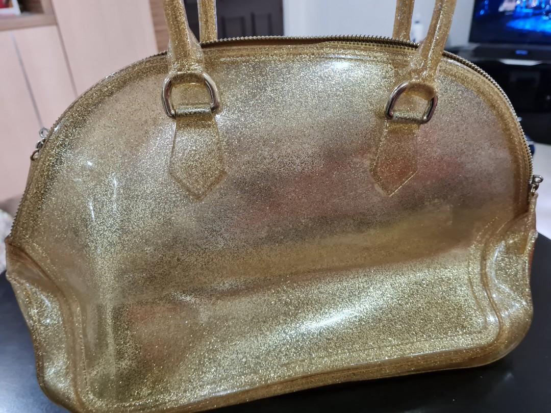 Almost New Gold Glitter Jelly Bag