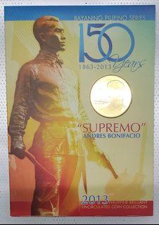 Andres "SUPREMO" Bonifacio 150th years Token and  7-pc 2013 coin set