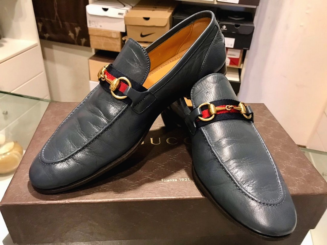Gucci Quentin Leather Loafers, Men's 