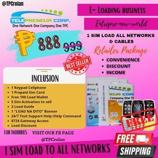 [BEST DEAL] TPC E-Loading Business RETAILER'S COMBO PACKAGE - 1 Sim Load for all Networks & Cables