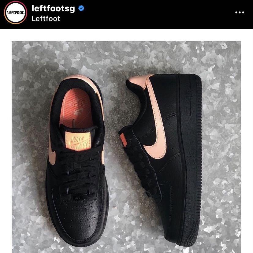 black air force 1 with pink