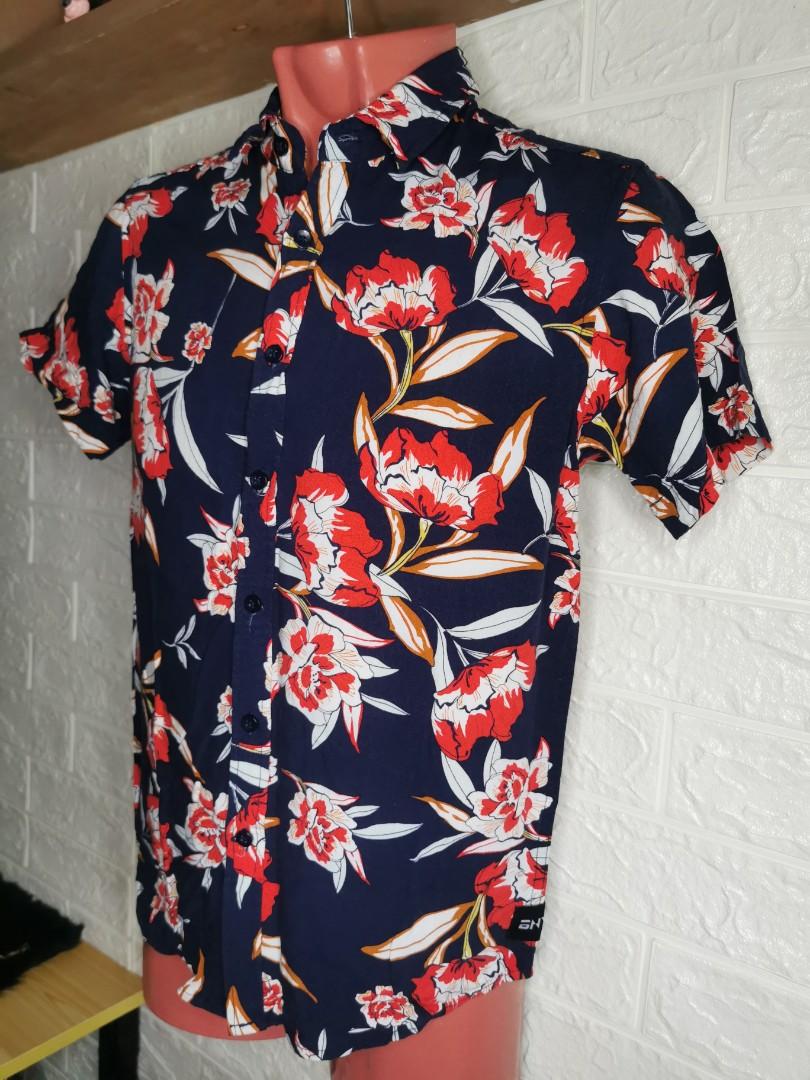 BNY Unlimited Floral Polo Shirt Preloved Men s Fashion Tops