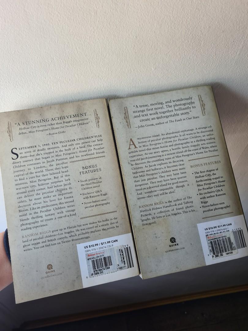 Book bundle - Ransom Riggs (Category: Storybooks) located in Quezon City. Submitted by charami (Listing ID 1155149286, Image 3). Description: Take both books. In good condition, read once..