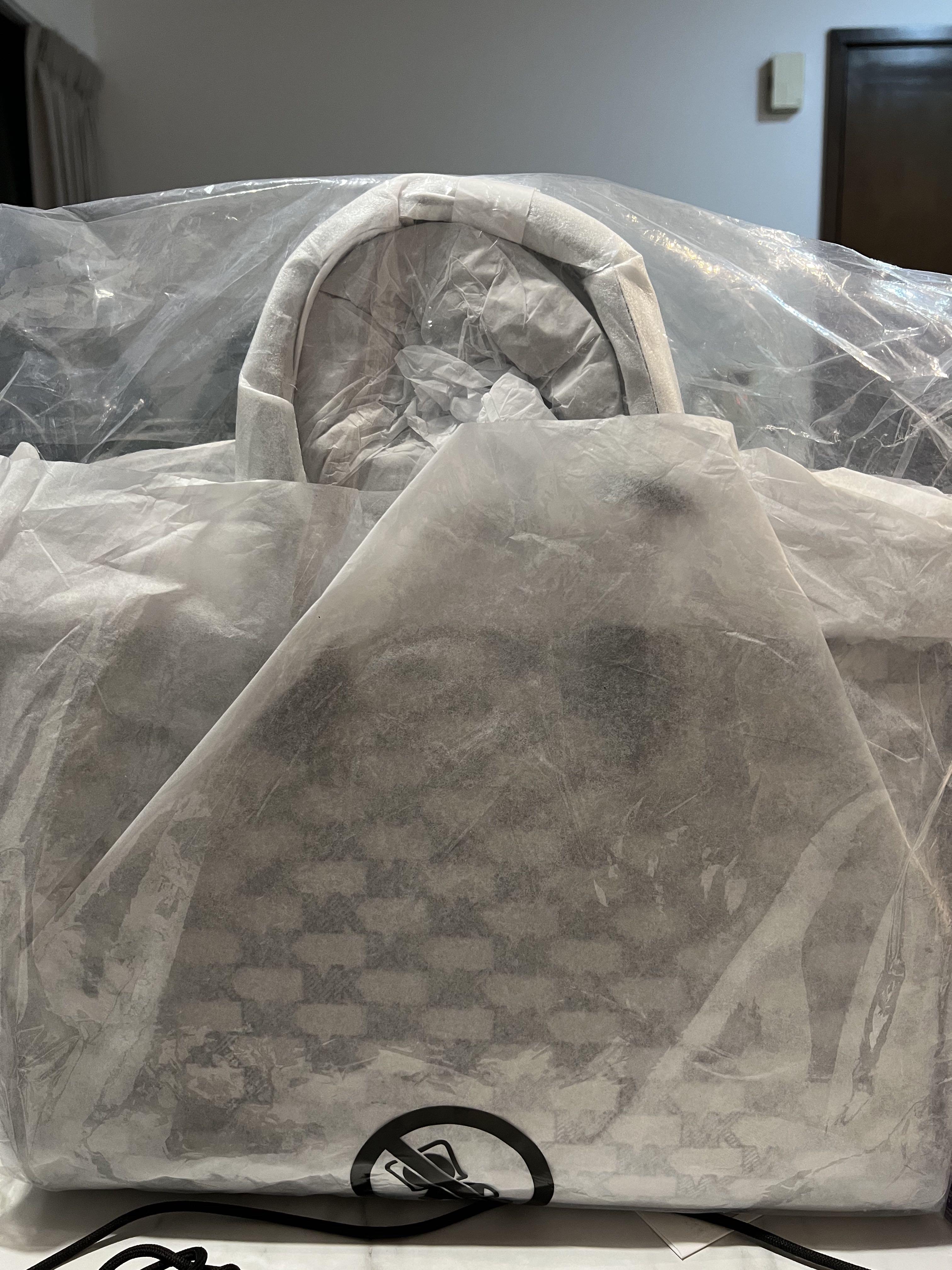 Mirella Medium Striped Cotton Canvas Tote Bag