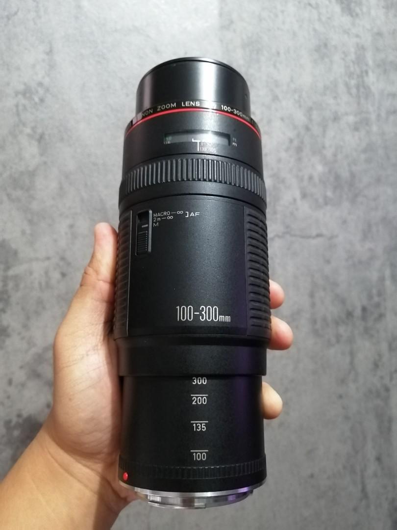 Canon EF 100-300mm 5.6 L 直進ズームレンズ フード付 - レンズ(ズーム)