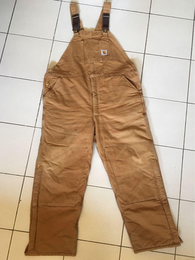 Carhartt Arctic Quilt Lined Duck Bib Overalls R03 BRN Men s