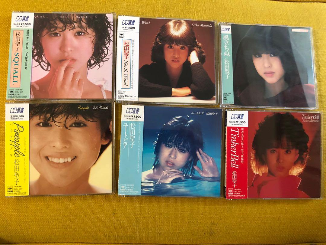 松田聖子cd set 6 隻CD 選書Squall Pineapple North Wind Tinkle Bell 風飄飄Utopia CBS  Sony Japan made in Japan