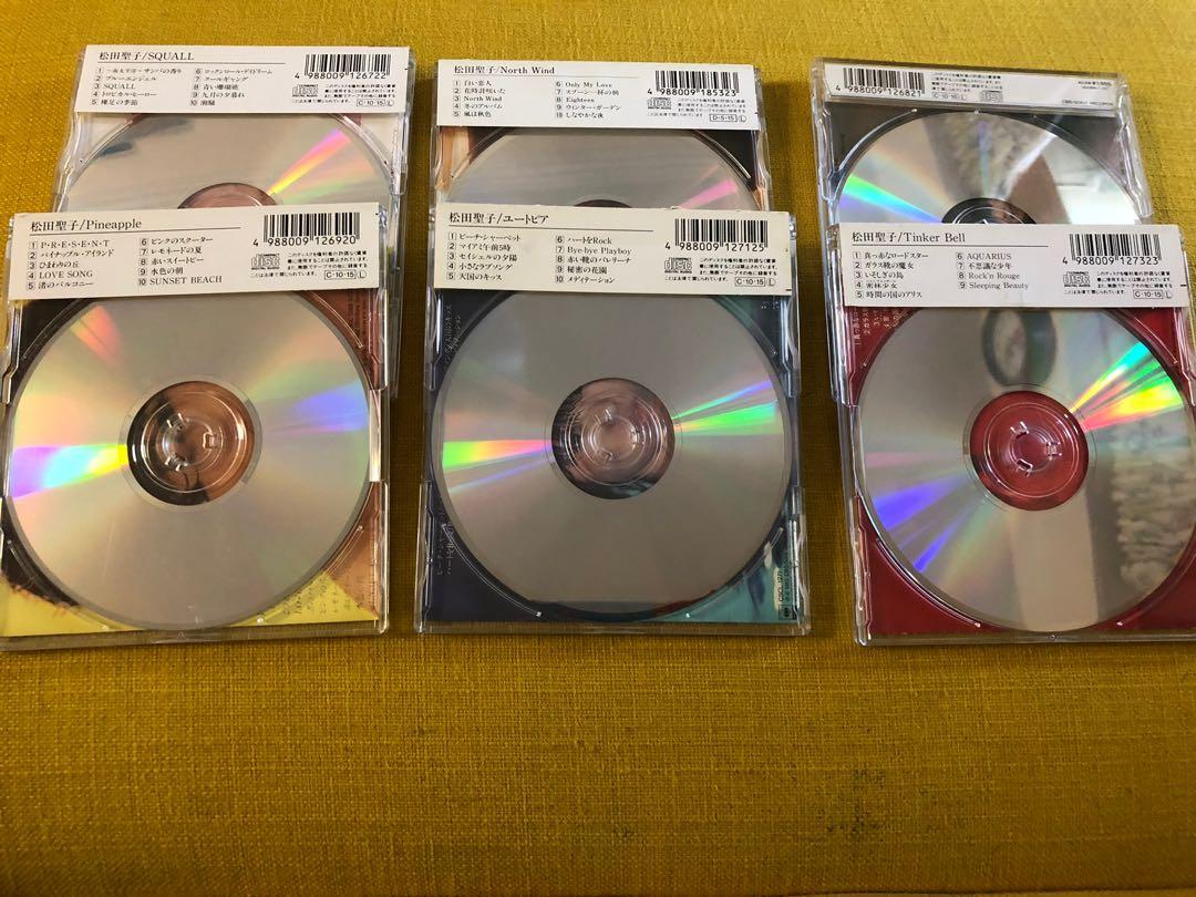 松田聖子cd set 6 隻CD 選書Squall Pineapple North Wind Tinkle Bell 風飄飄Utopia CBS  Sony Japan made in Japan