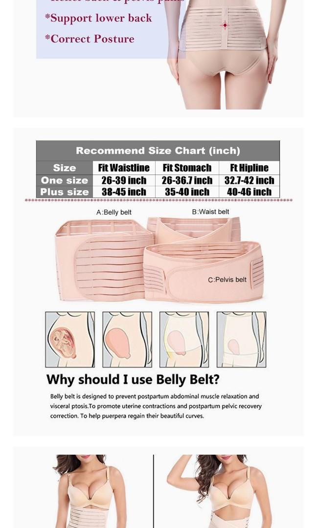 Chongerfei 3 in 1 Postpartum Support Recovery Belly Wrap Waist/Pelvis Belt  Body Shaper Postnatal Shapewear,Plus Size, Babies & Kids, Maternity Care on  Carousell