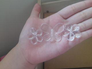Clear big beads butterfly and flower set