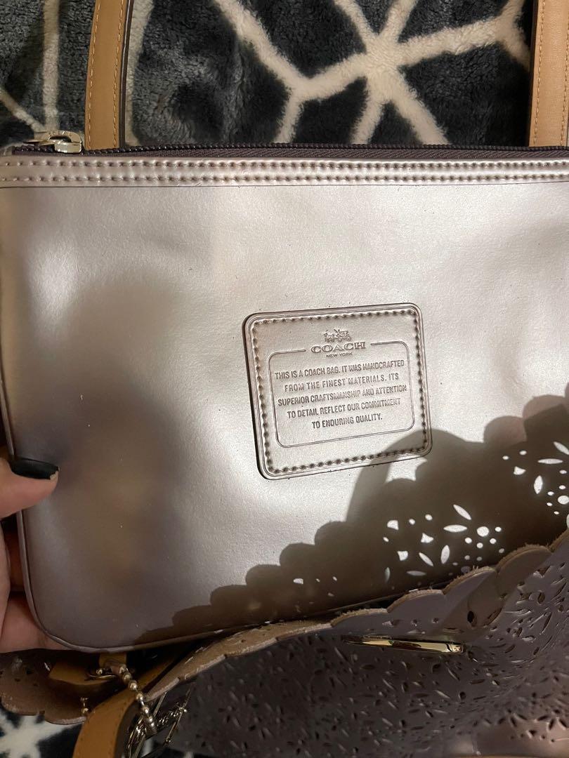 Coach eyelet tote clearance