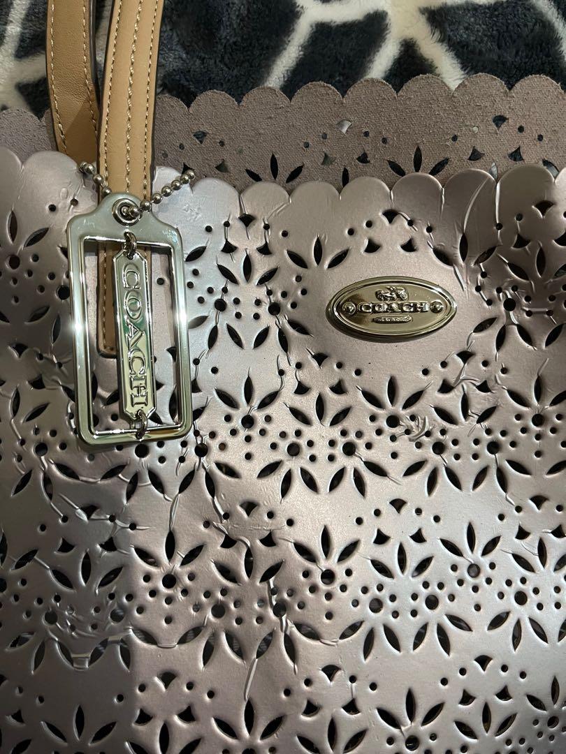 Coach eyelet tote clearance