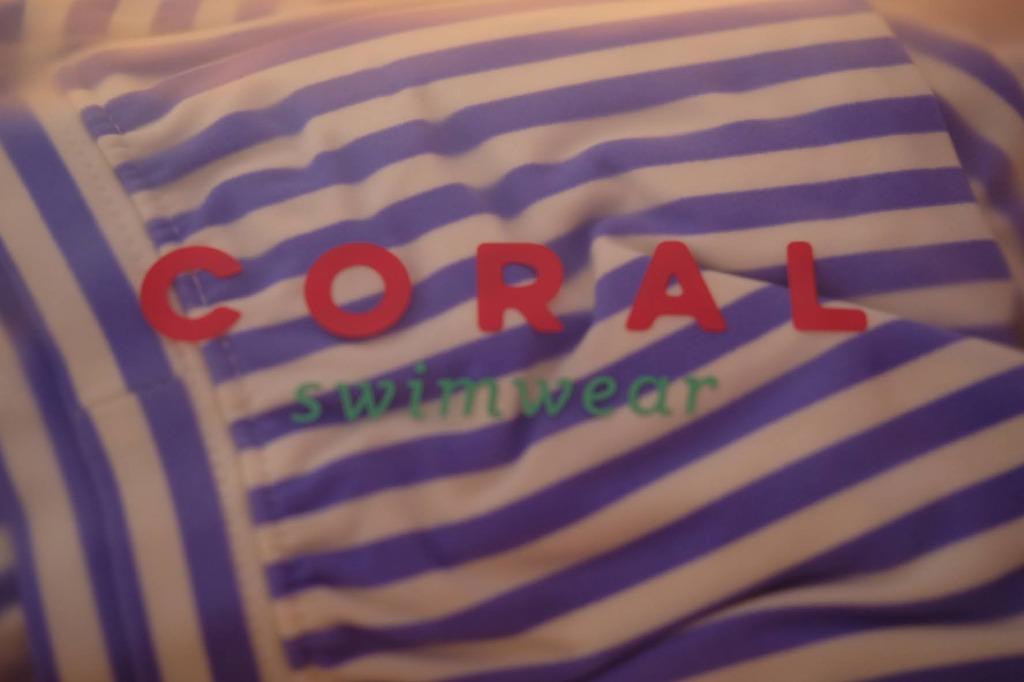 Coral Manila Twopiece Tube Swimsuit / Swimwear, Women's Fashion