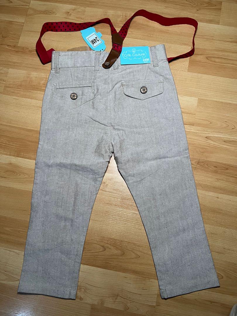 Crib Couture kids pants with suspender 1 to 2 yr old, Babies & Kids