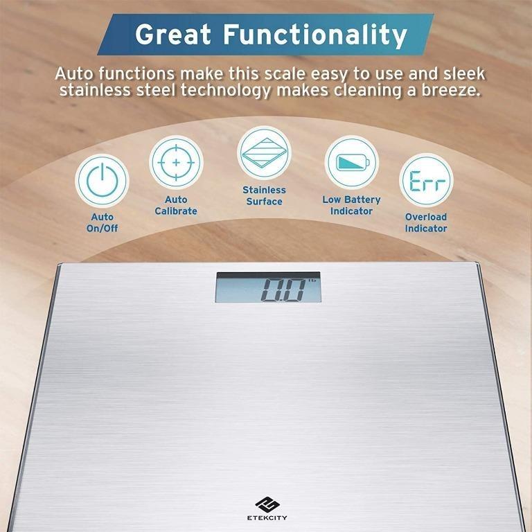 Large Backlight Display and Step-On Technology,400 lb/180kg NUTRI FIT Digital Bathroom Scale BMI High Precision Body Weighing Scales Weight Scales Body Tape Measure Included 
