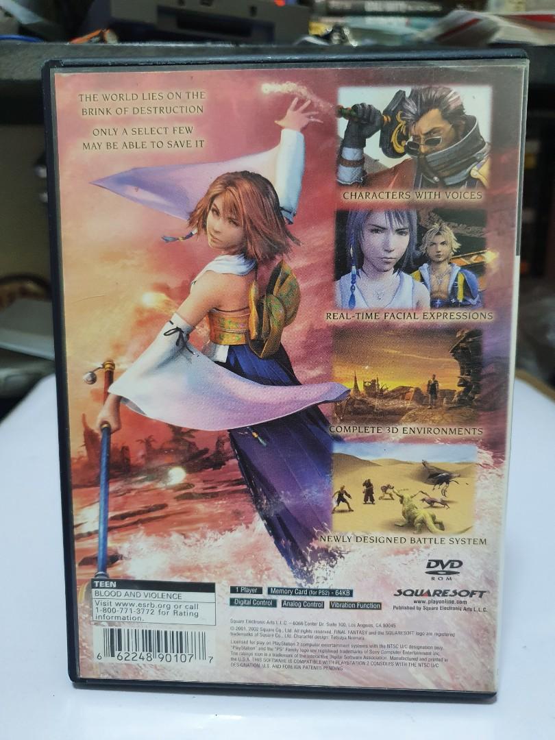Final Fantasy X (Sony Playstation 2, ntsc u/c) (Category: PlayStation) located in Quezon City. Submitted by itemsforadoption (Listing ID 1155219977, Image 2). Description: Rfs: Its 2022! Happy New Year. Now is a time to be joyous and declutter. And I'm doing just that this season. Final Fantasy X, is cib comes with original ps2 case and has manual. Has scratches but still runs well on the ps2 Ps: I have over 100+ listings, if you're interested ju