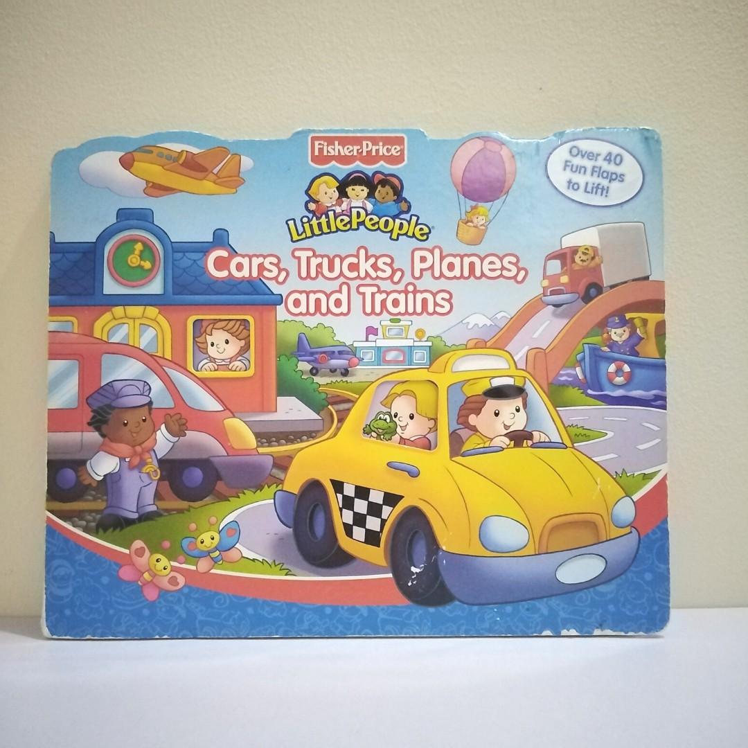 Fisher Price Little People Cars Trucks Planes Trains Book for Baby Kids